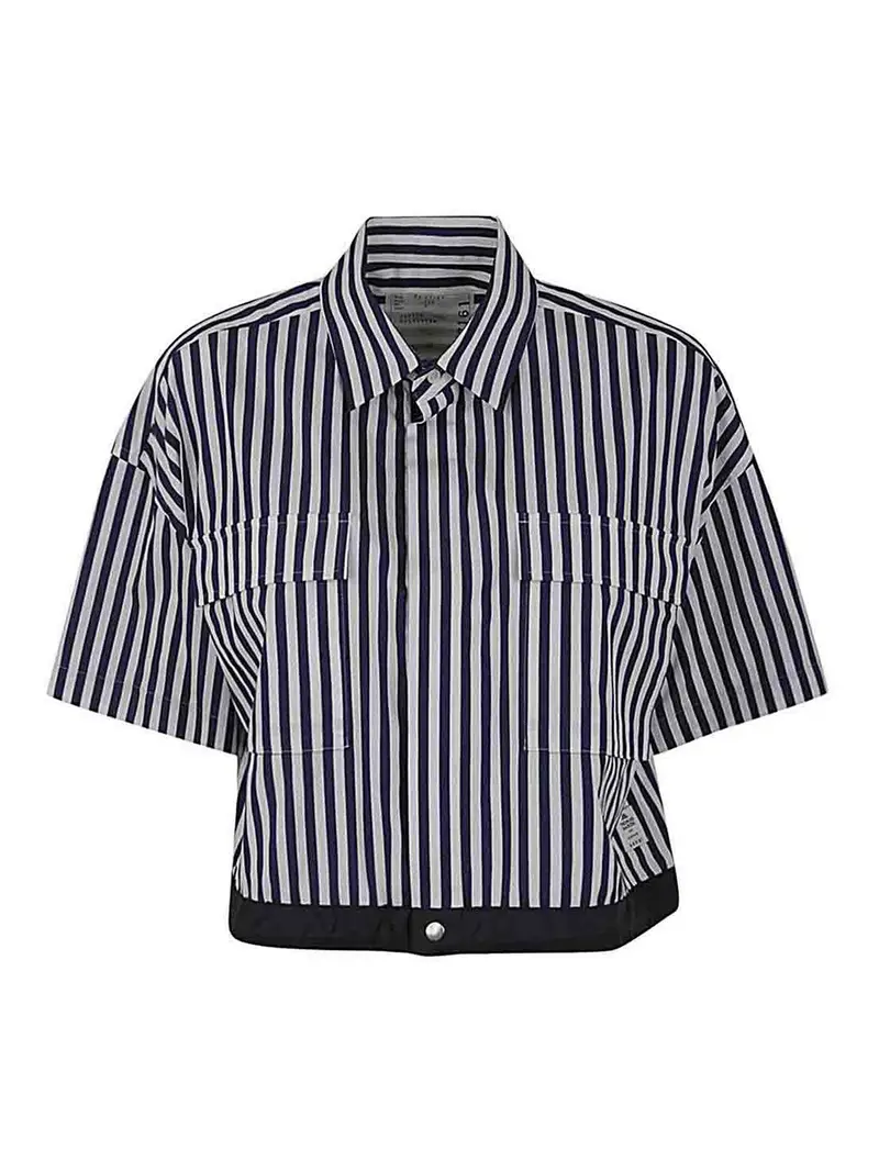 Camicia in popeline di cotone Blu