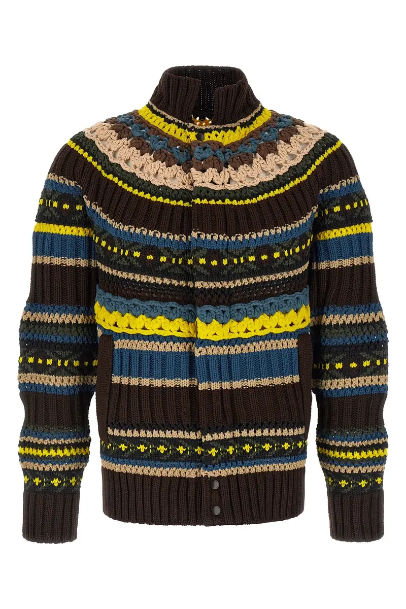 Sacai Cardigan Marrone 4226845