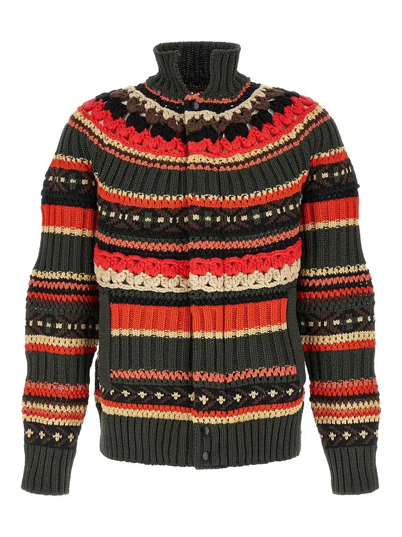 Cardigan lavorato a maglia Multicolore