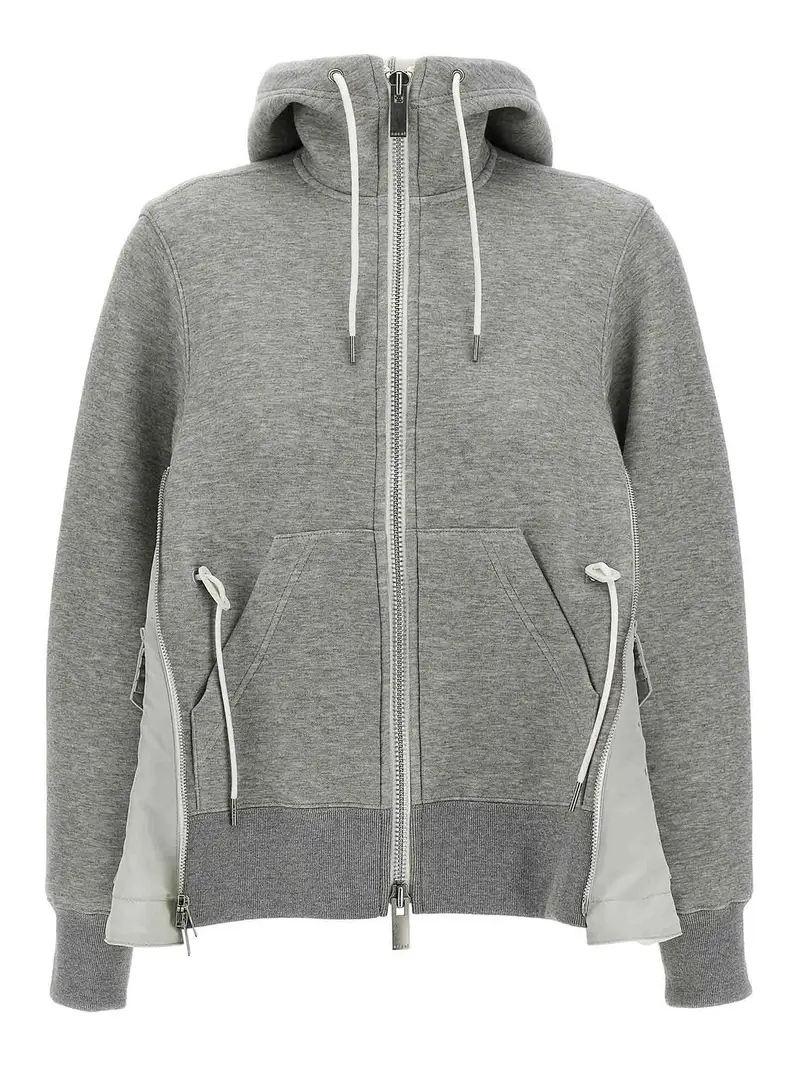 Felpa con cappuccio in spugna Grigio