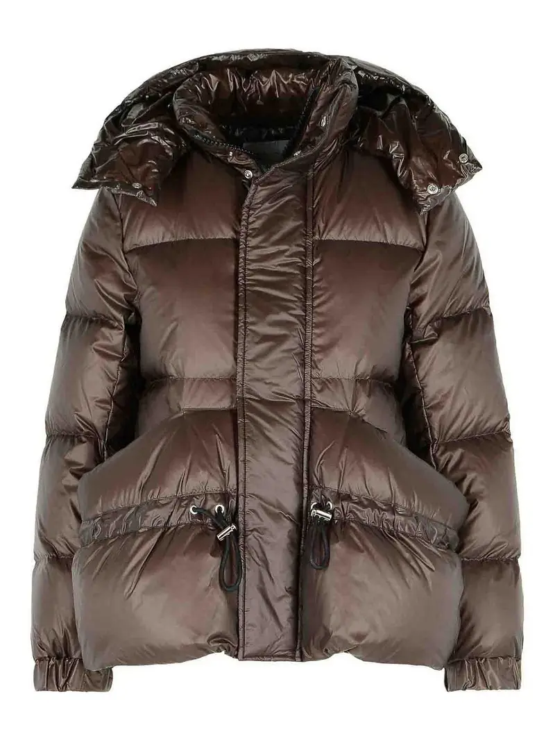 Giacca in nylon marrone