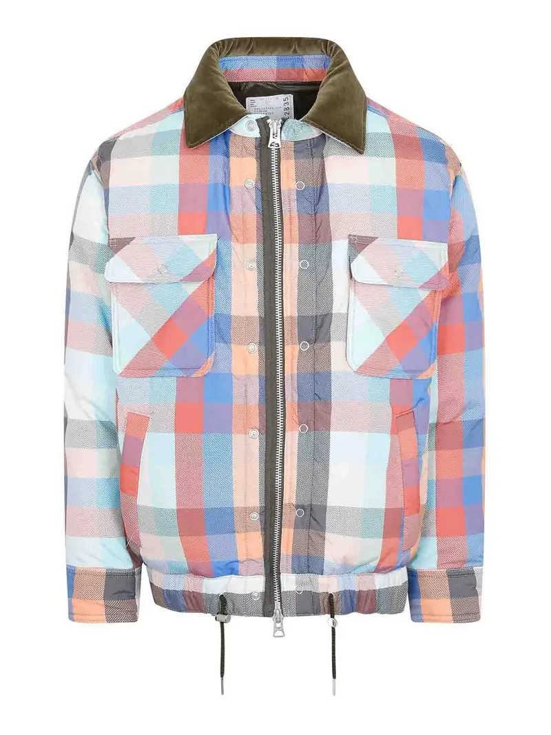 Giubbotto imbottito scozzese Blu