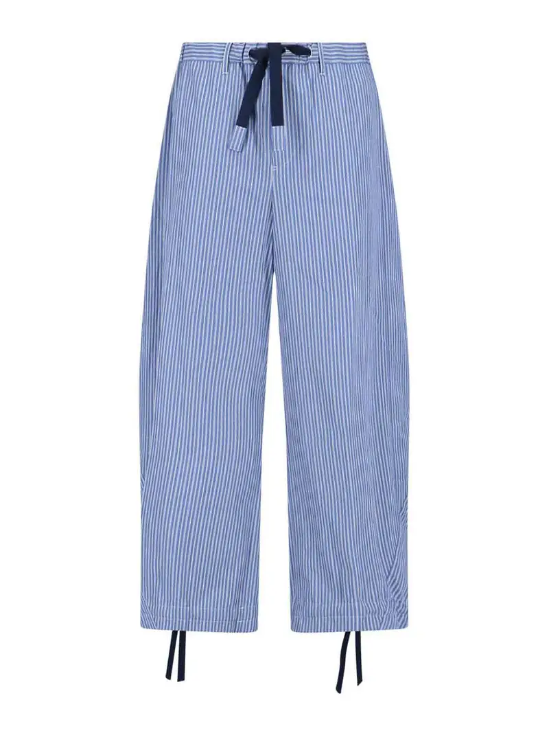 Pantaloni A Righe Blu