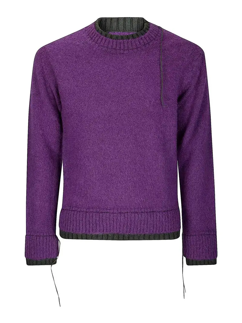 Pullover lavorato a maglia di lana Viola