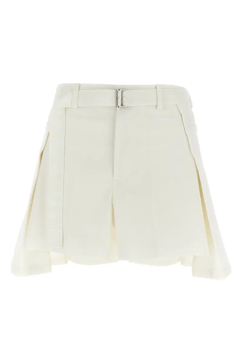 Short Inserti Lana Bianco