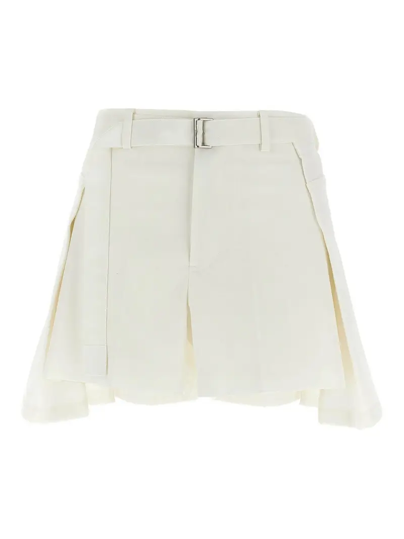 Shorti di inserimento di lana Bianco