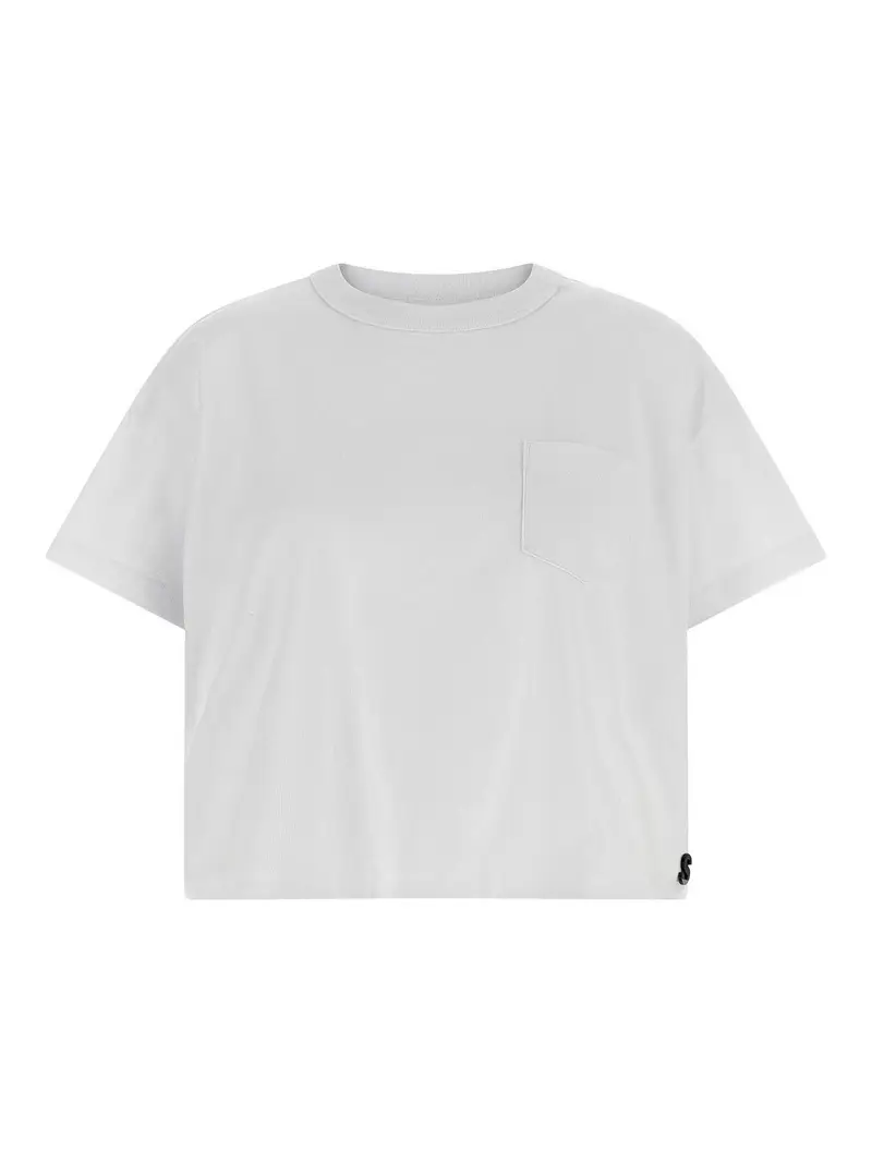 T-shirt con spilla con logo Bianco