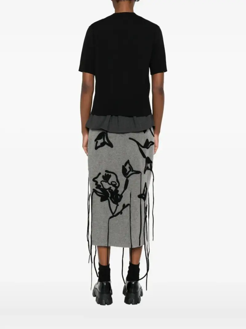 Sacai T-shirt Nero 4021404 miniatura 3