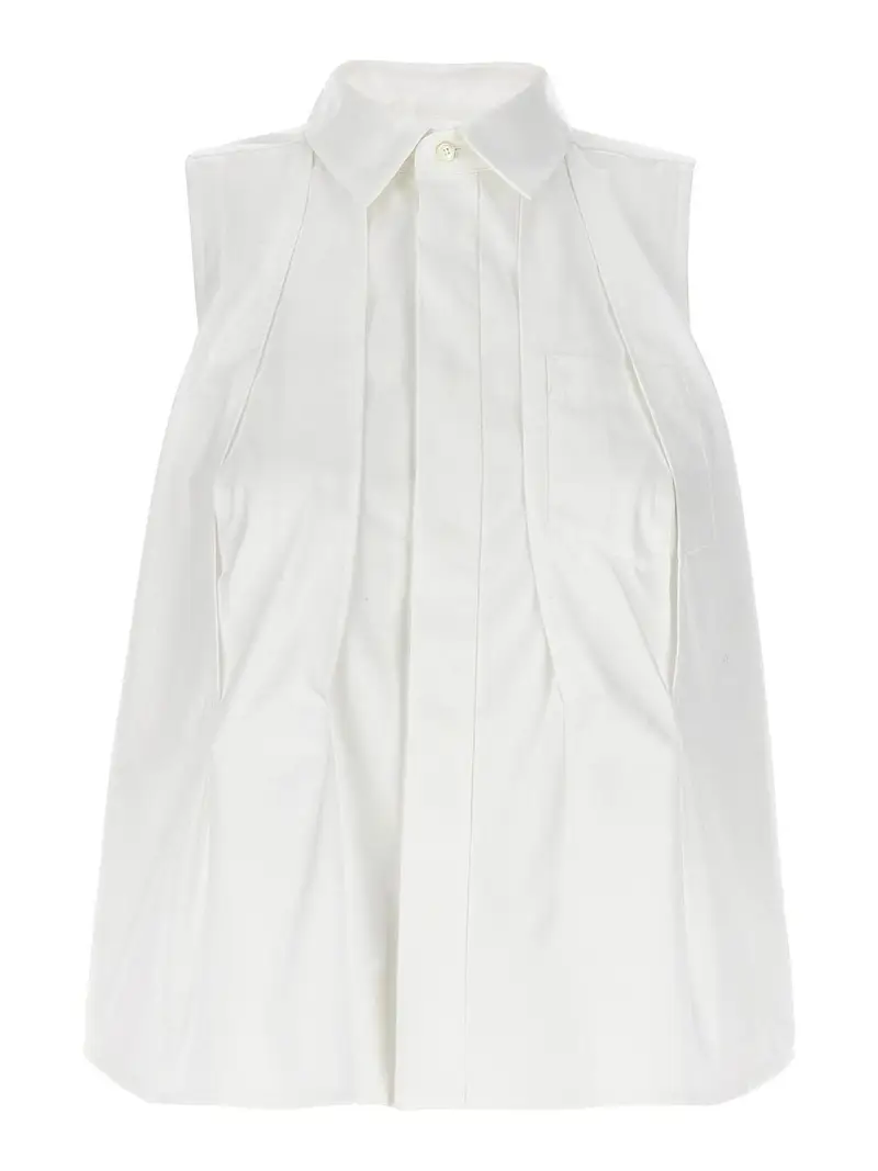 T-shirtsenza maniche Bianco