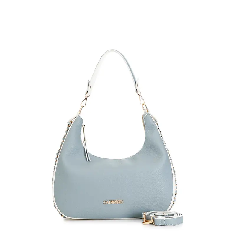 sacca a spalla con catena e infilatura cielo