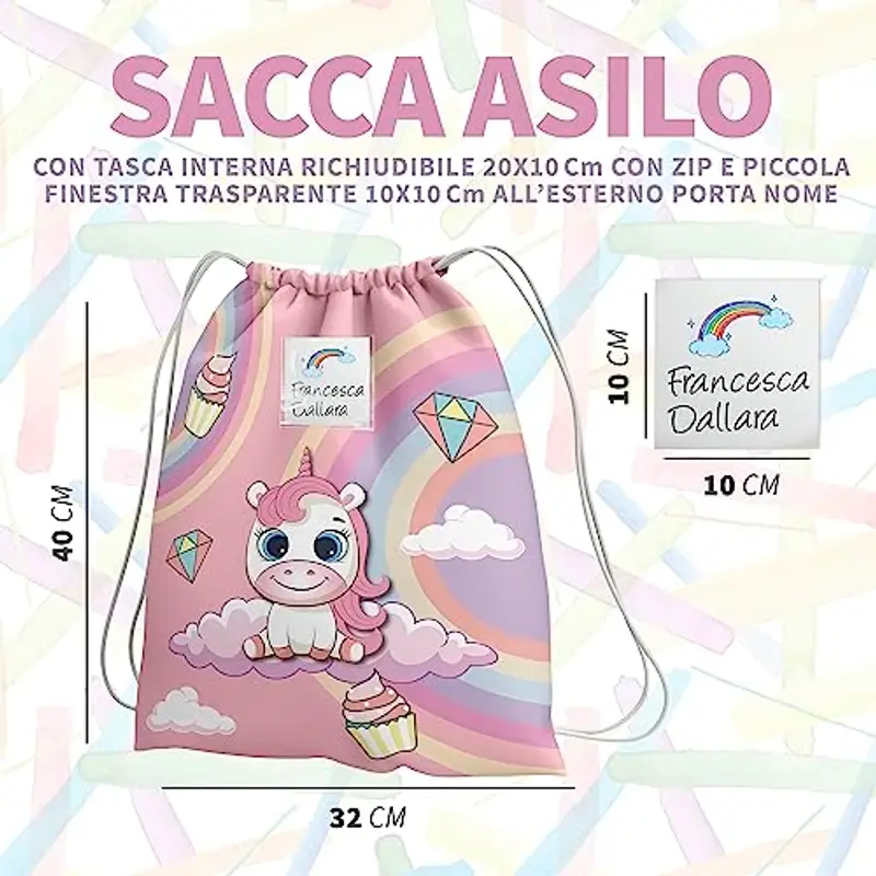 KAÏDENSÏ Zainetto asilo Multicolore 2301944 miniatura 2