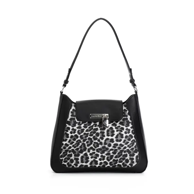 sacca con stampa maculata maculato/nero taglia unica