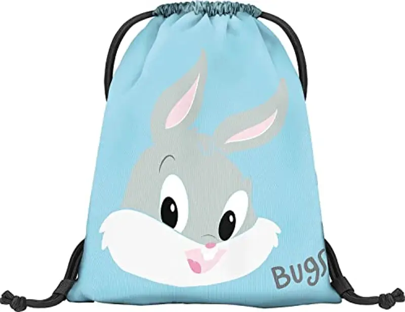 Sacca da ginnastica per asilo, borsa sportiva per ragazzi, ragazze, sacca sportiva per bambini, Bugs Bunny
