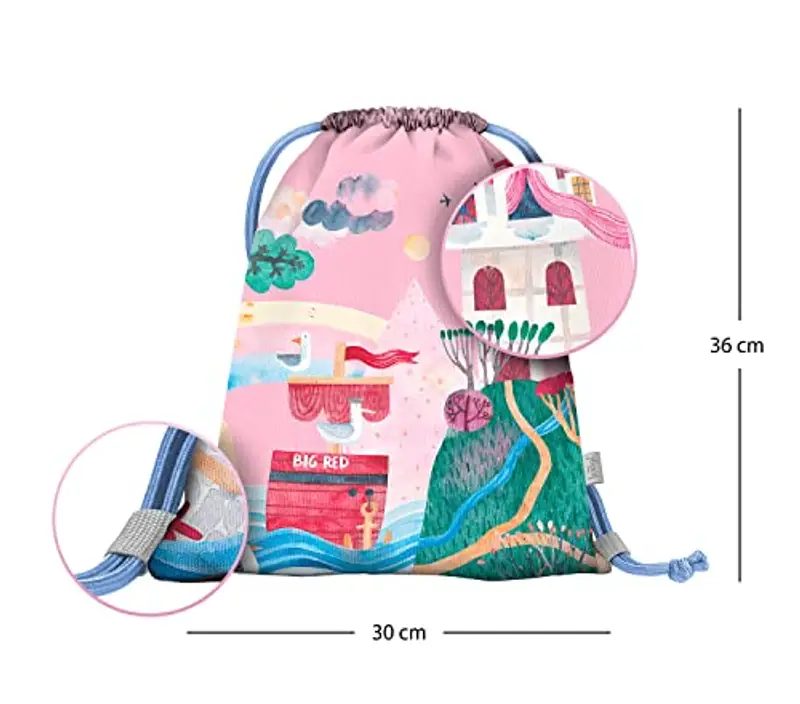 Sacca da ginnastica per asilo, borsa sportiva per ragazzi, ragazze, sacca sportiva per bambini, fiaba miniatura 2