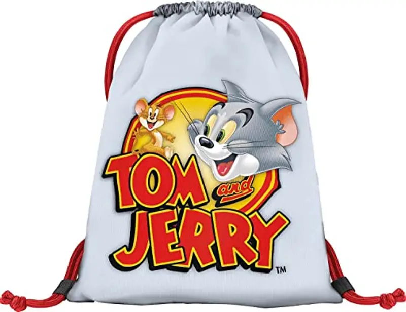 Sacca da ginnastica per asilo, borsa sportiva per ragazzi, ragazze, sacca sportiva per bambini, Tom & Jerry