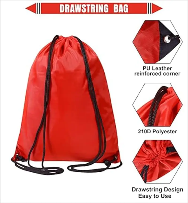 Sacca da palestra con coulisse, 2 pezzi e 1 sacca con cordoncino, zaino in polietilene per donne e uomini, borsa da miniatura 2