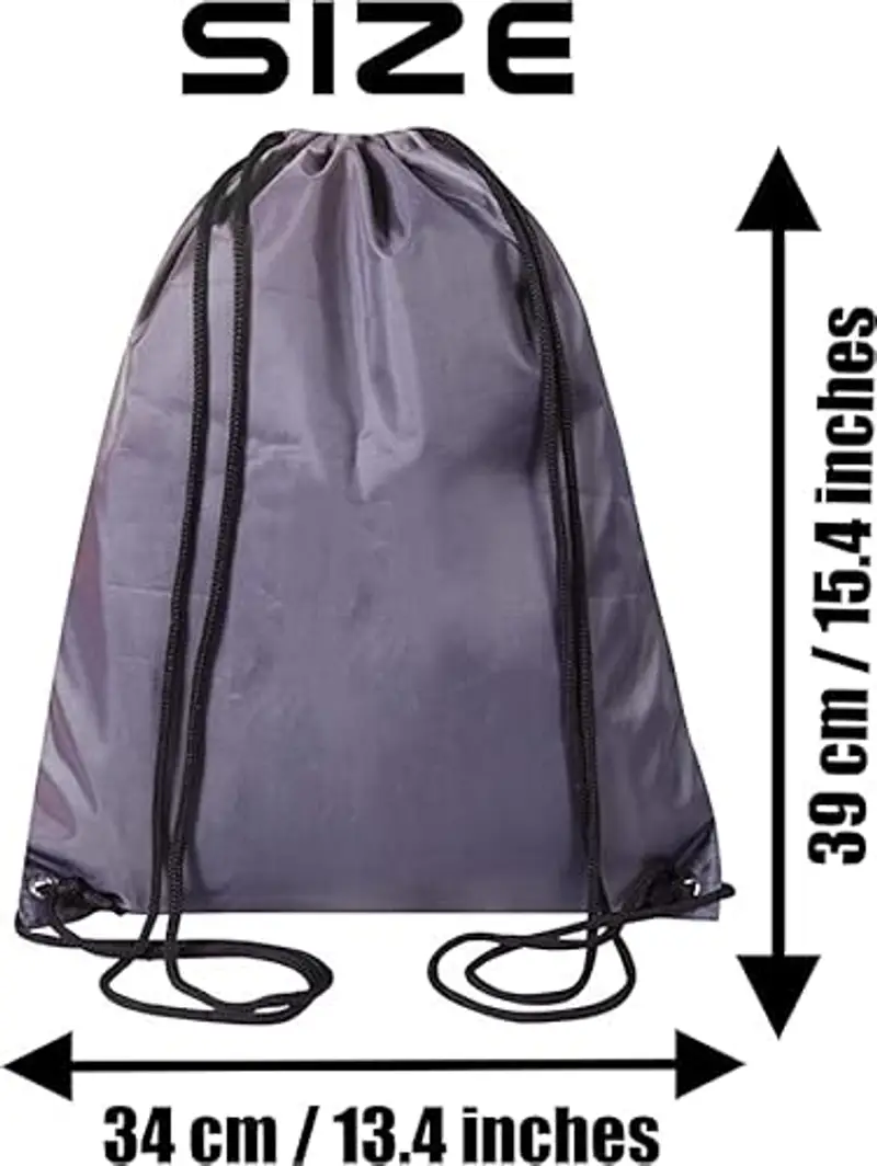 Sacca da palestra con coulisse, 2 pezzi e 1 sacca con cordoncino, zaino in polietilene per donne e uomini, borsa da miniatura 2