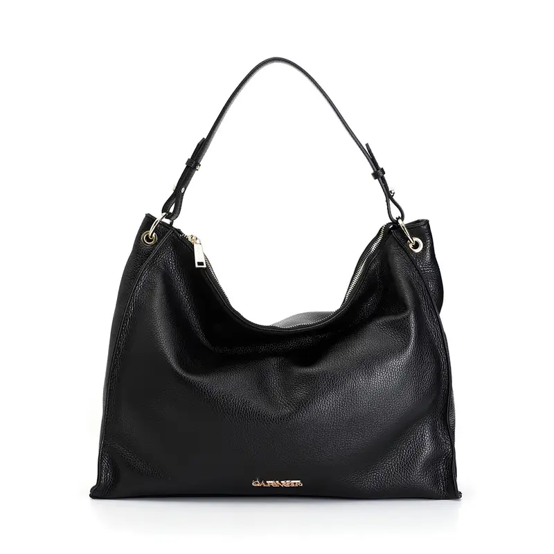 sacca grande in pelle nero taglia unica