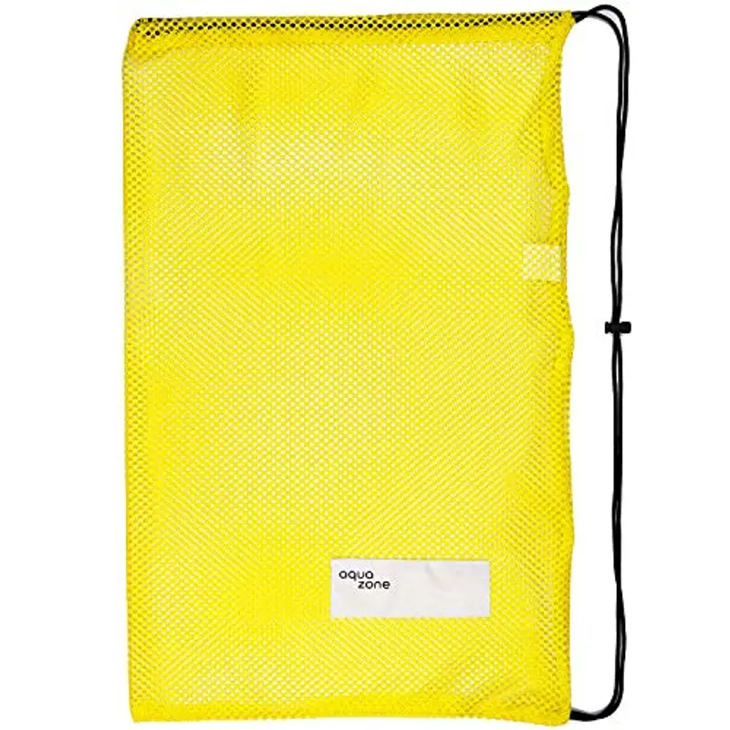Sacca in rete con chiusura a cordoncino, per sport, spiaggia o da viaggio - giallo - 18 inch wide and 31 inch Tall miniatura 2