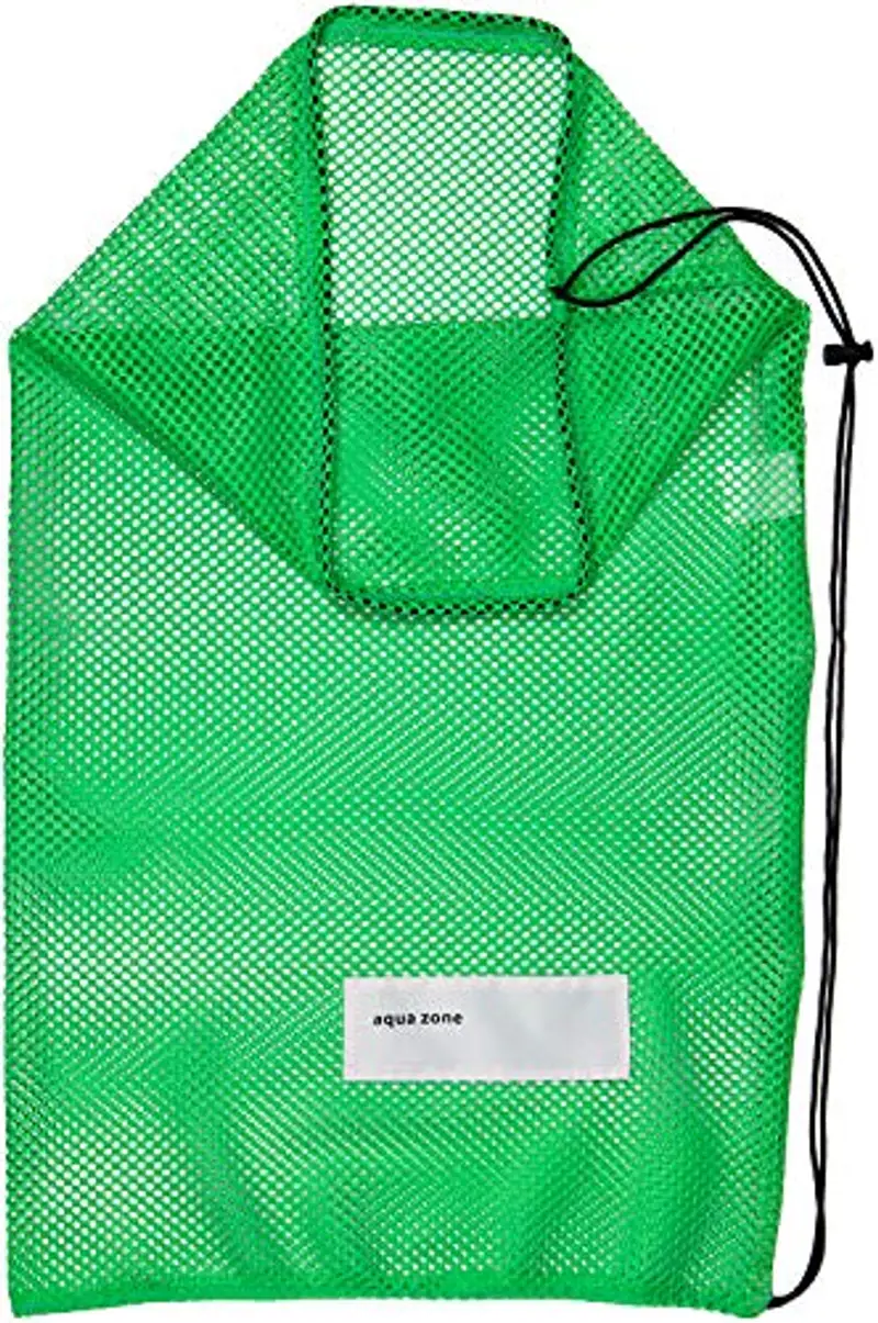 Sacca in rete con chiusura a cordoncino, per sport, spiaggia o da viaggio - verde - 18 inch wide and 31 inch Tall miniatura 2