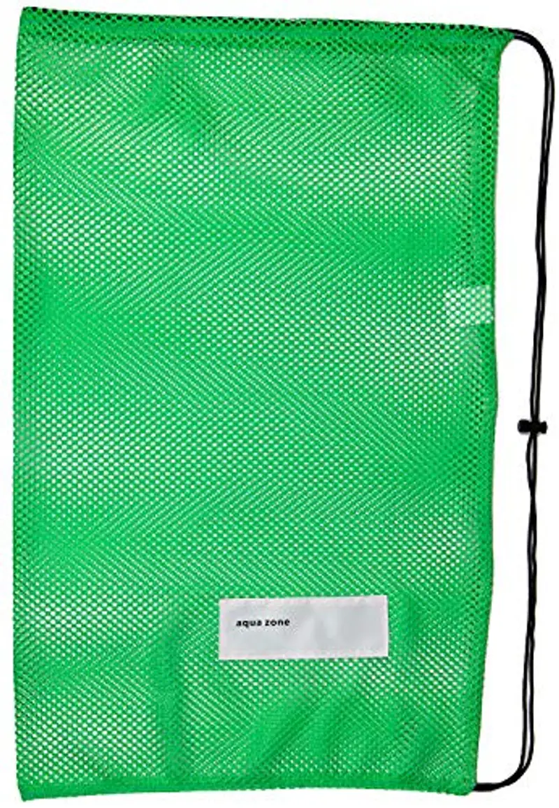 Sacca in rete con chiusura a cordoncino, per sport, spiaggia o da viaggio - verde - 18 inch wide and 31 inch Tall miniatura 3