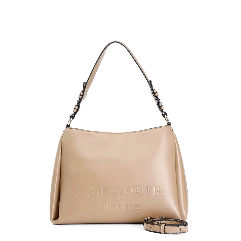 sacca logo cafènoir firenze in rilievo nocciola taglia unica