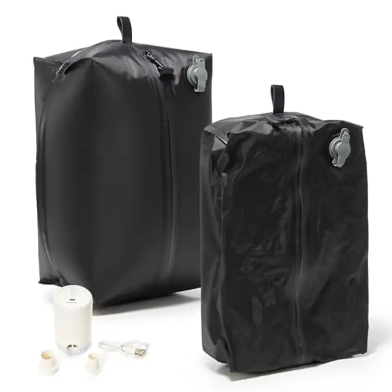 Sacca Sottovuoto per Vestiti con Pompa Elettrica – Sacchetti Sottovuoto per Viaggio, Valigia e Zaino da Cabina,