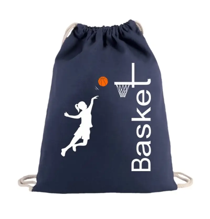 Sacca sportiva cestino dlei ragazza bianca