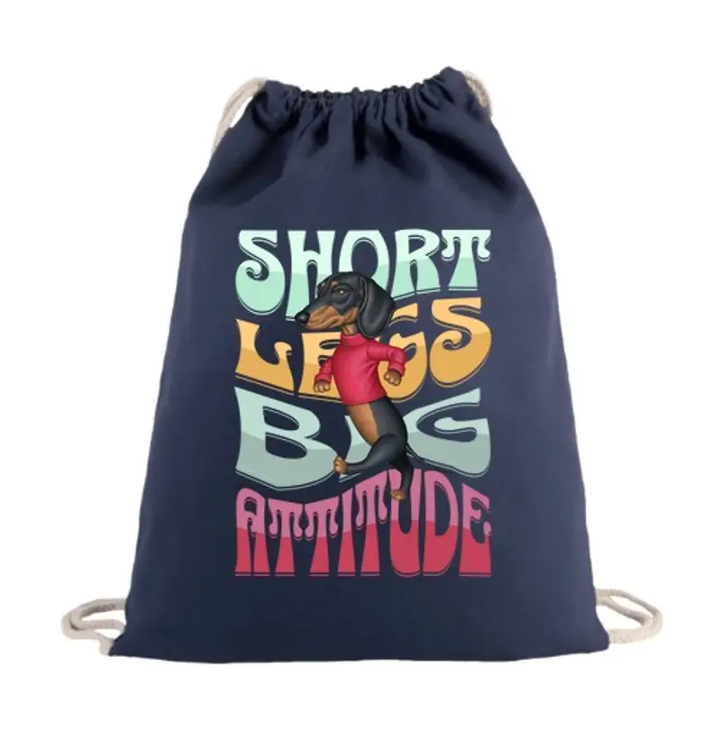 Sacca sportiva divertente doxie bassotto grande attegg