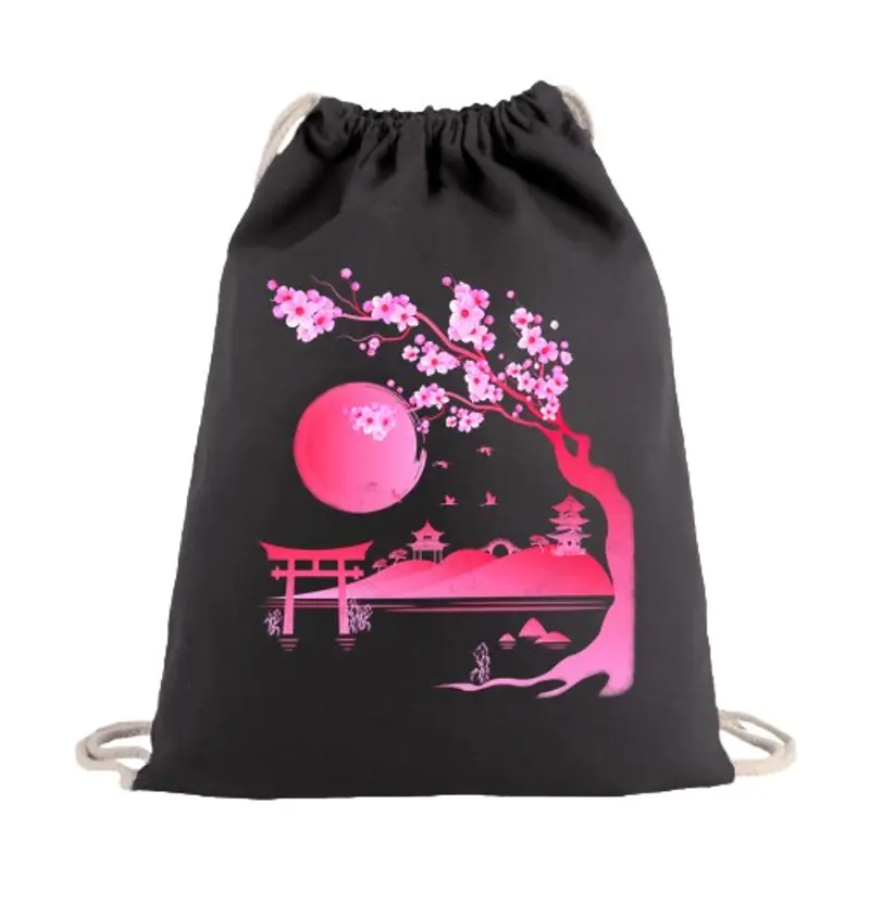 Sacca sportiva fiore di ciliegio