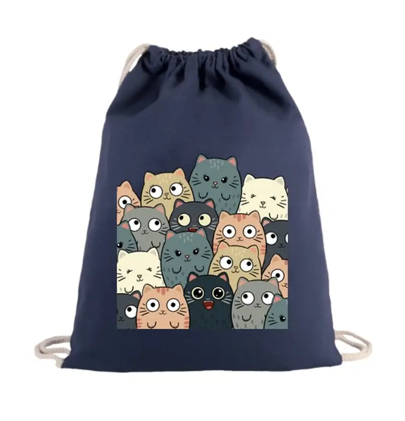 Sacca sportiva gatti kawaii