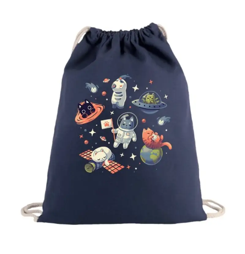 Sacca sportiva gattoti nello spazio