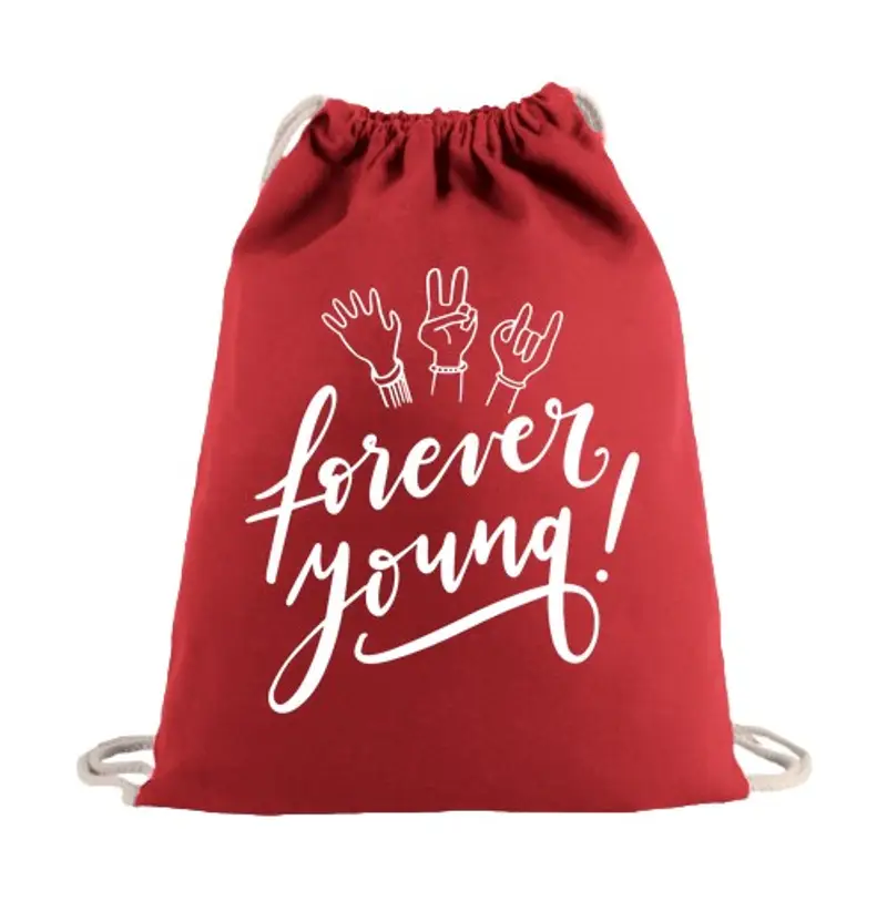 Sacca sportiva musica da festa forever young