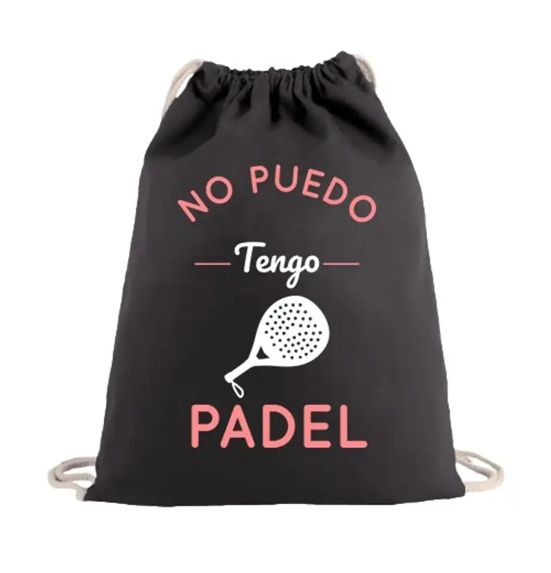 Sacca sportiva Non posso giocare a paddle tennis - ros