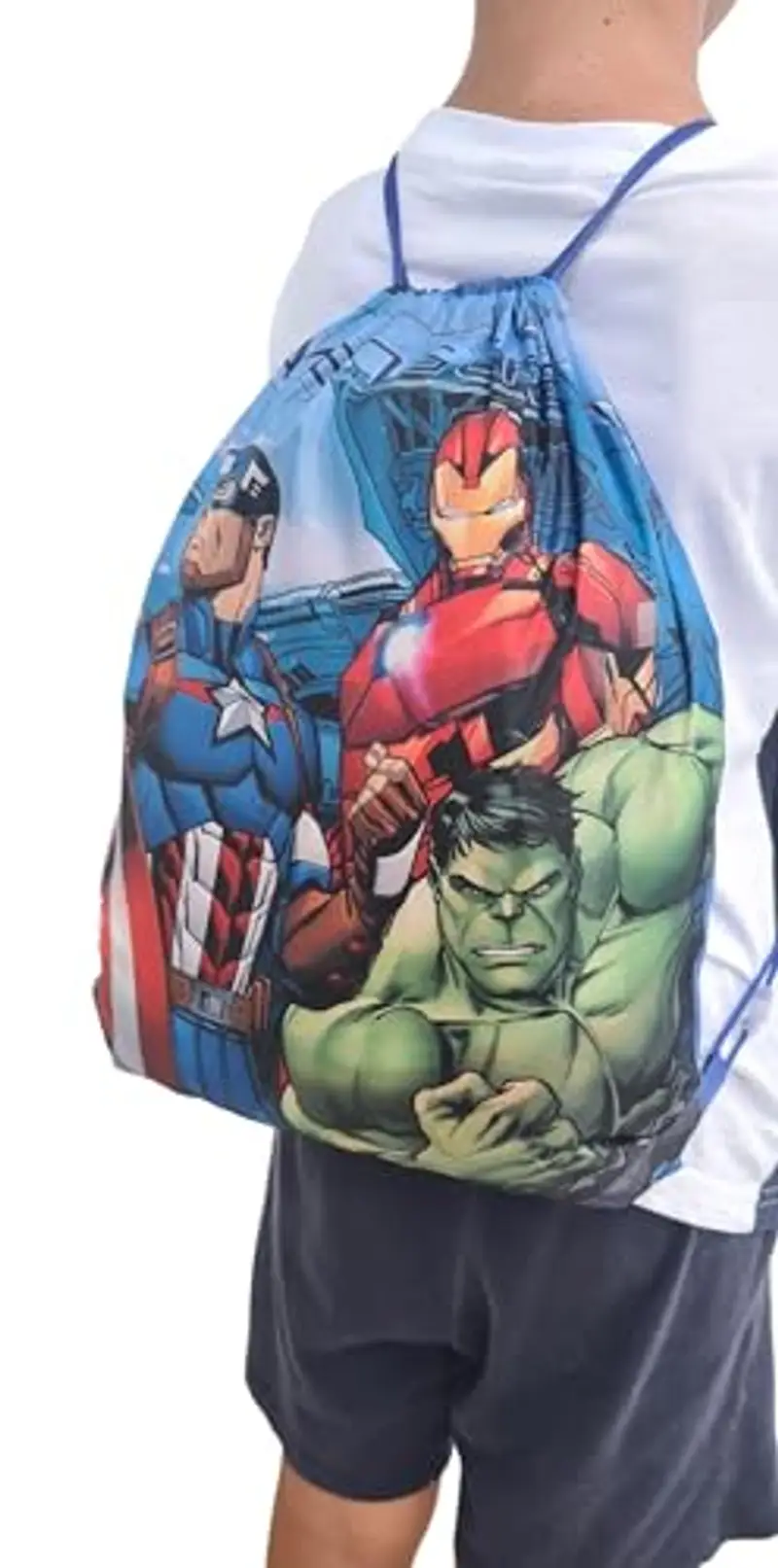 Sacca Sportiva per Bambino, Borsa Zaino per Asilo, Palestra, Piscina, Viaggio, Portascarpe A V E N G E R S HULK miniatura 2
