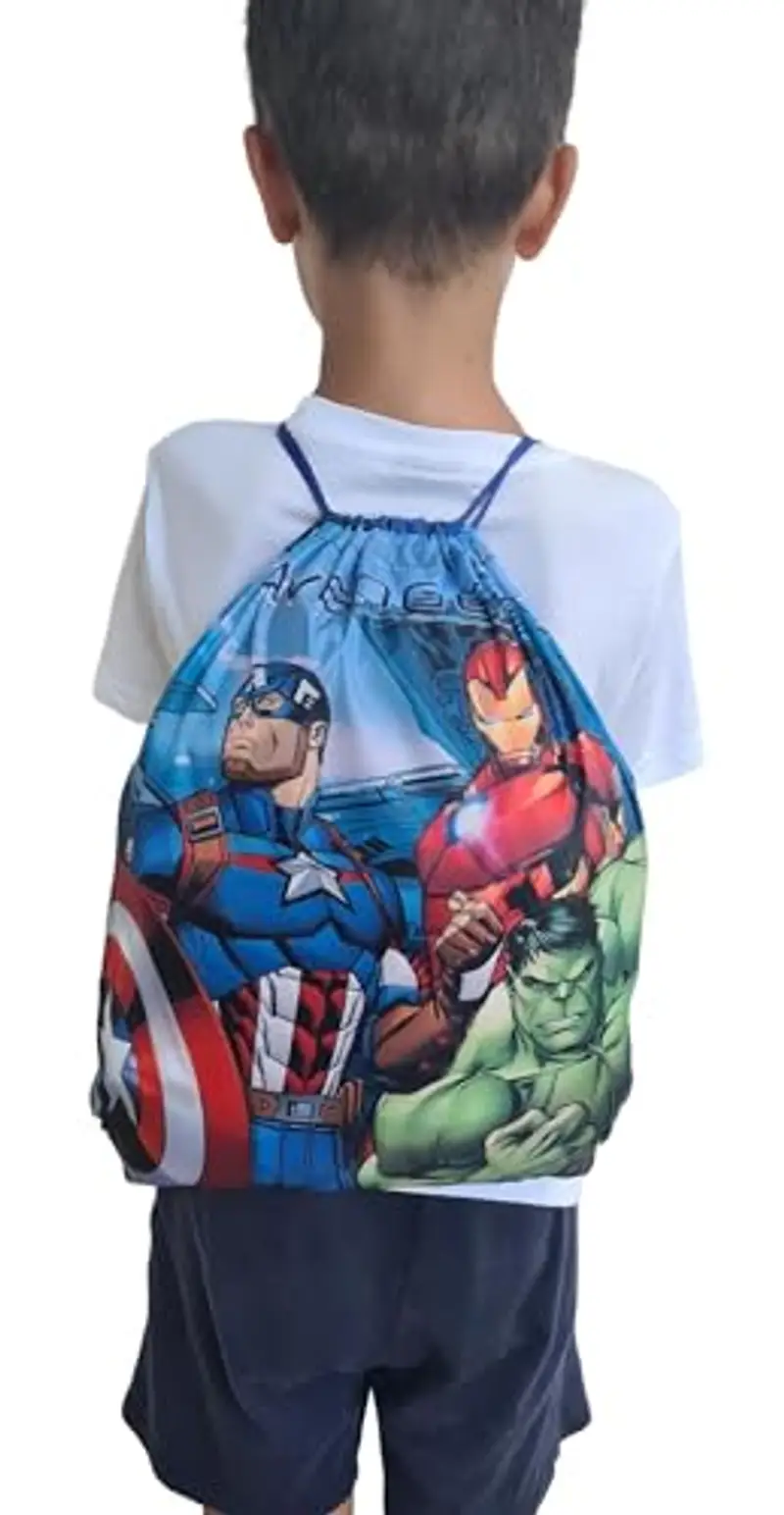Sacca Sportiva per Bambino, Borsa Zaino per Asilo, Palestra, Piscina, Viaggio, Portascarpe A V E N G E R S HULK miniatura 3