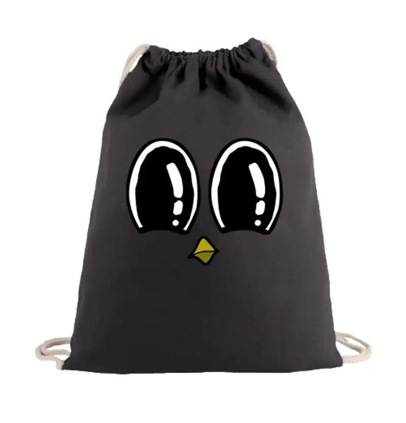 Sacca sportiva uccello occhi grandi