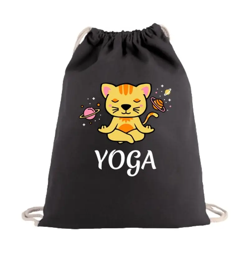 Sacca sportiva zen yoga gatto spazio meditazione sport