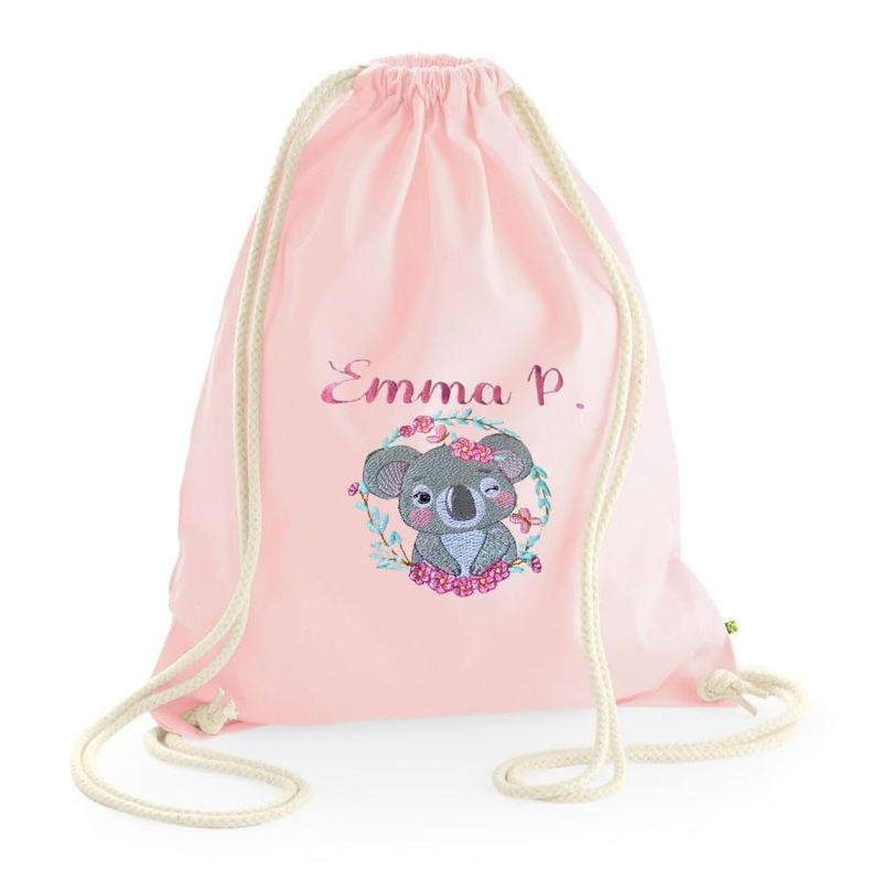 MARCA - Sacca Zainetto Cotone Personalizzabile Rosa