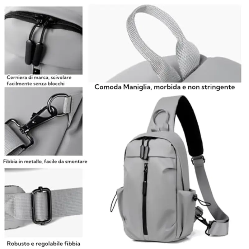 Generic Borsa a tracolla Uomo Nero 1602715 miniatura 3