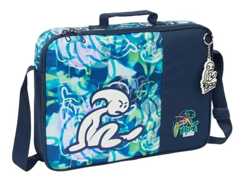 Safta EL Bambino KOOK – Portafoglio Extrascolastico, Valigetta portatodo, Tracolla comoda e versatile, qualità e resistenza, 38 x 6 x 28 cm, Blu navy, M, Casual