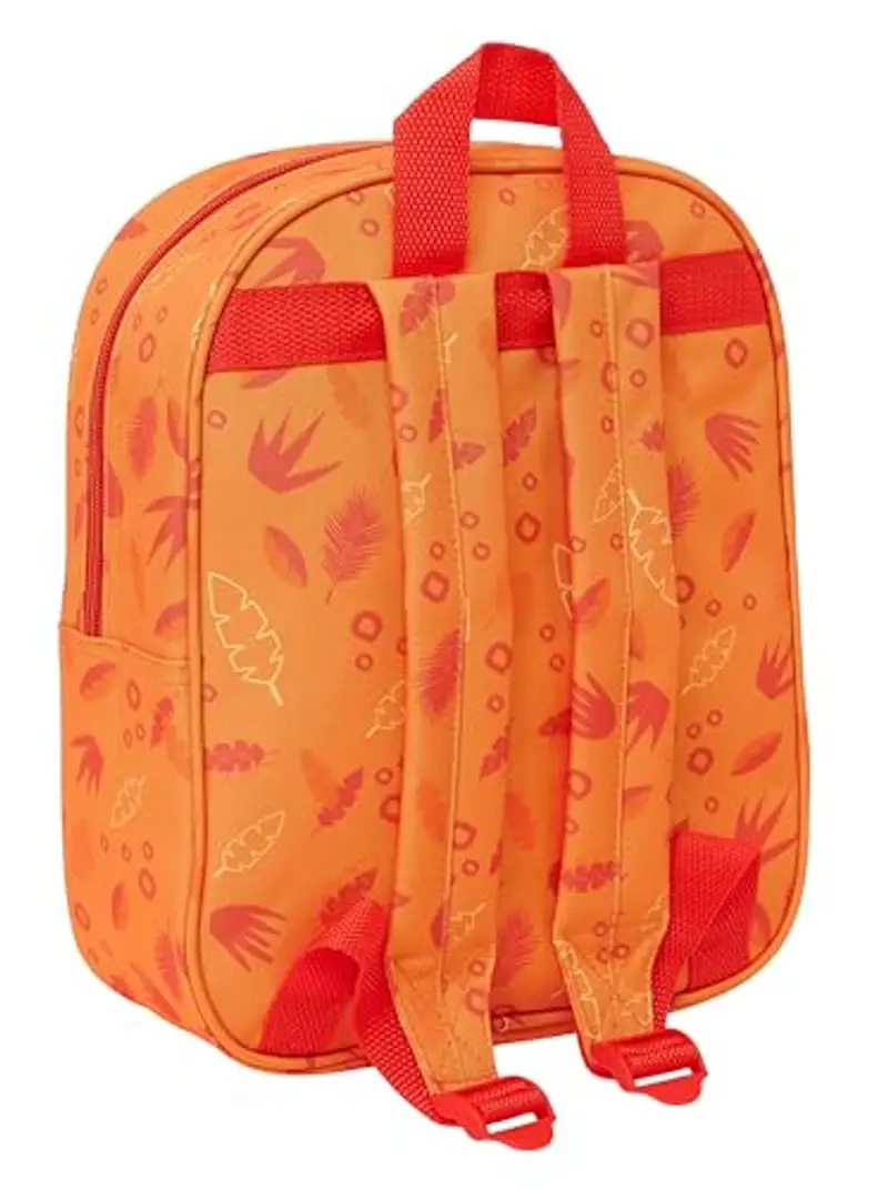 safta El King Leon 3D - Zaino per asilo 3D, adattabile al carrello, facile da pulire, ideale per bambini di diverse età, comodo e versatile, qualità e resistenza, 22 x 10 x 27 cm, colore arancione miniatura 2