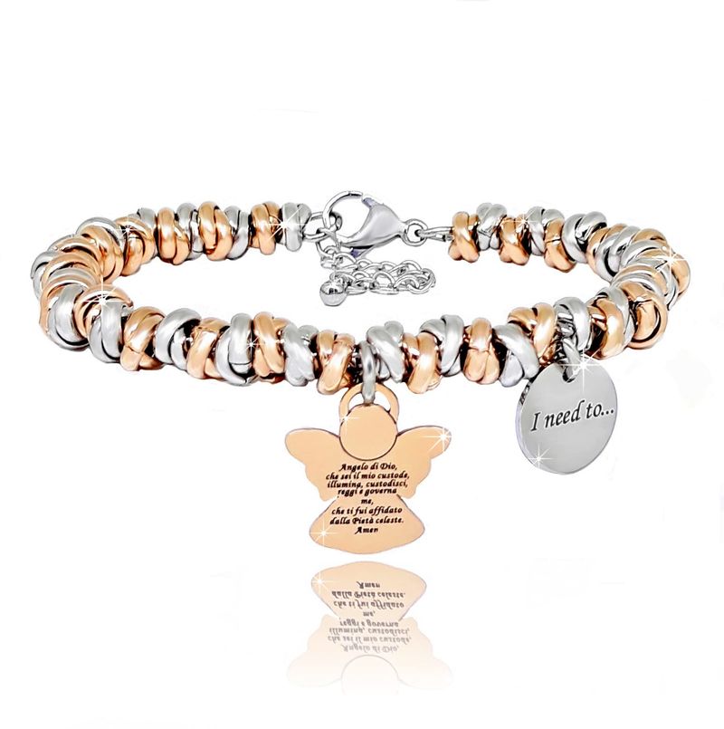 SAGA GIOIELLI Bracciale Donna Protezione Fortuna Angelo Custode