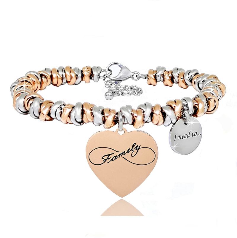 SAGA GIOIELLI Bracciale Donna Protezione Fortuna Amore FAMILY 1