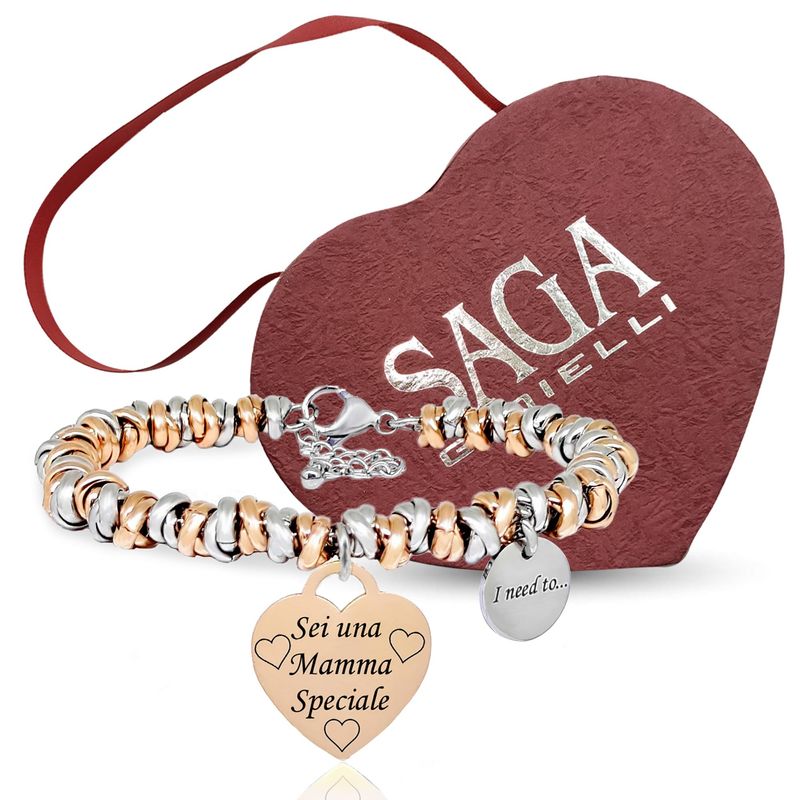 SAGA GIOIELLI® Bracciale Donna Protezione Fortuna Amore