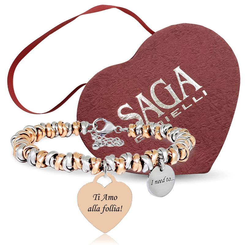 SAGA GIOIELLI® Bracciale Donna Protezione Fortuna Amore