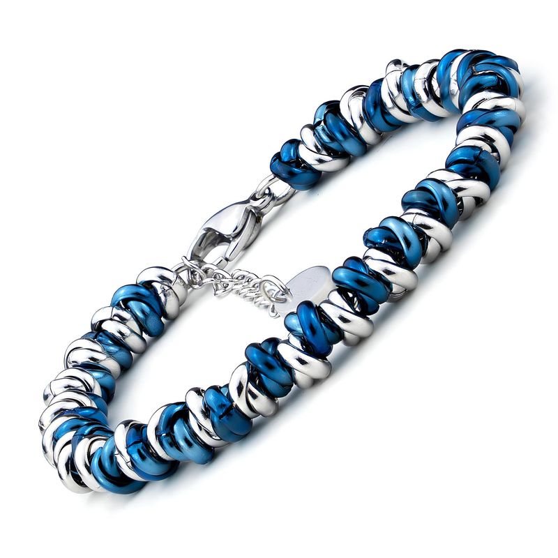 SAGA GIOIELLI Bracciale Donna Acciaio Intrecciato