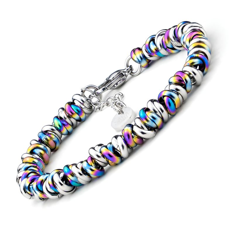 SAGA GIOIELLI® Bracciale Donna Acciaio Intrecciato