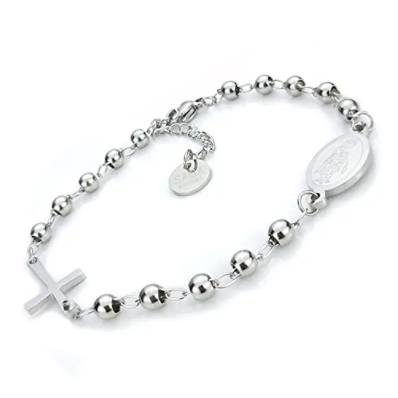 SAGA GIOIELLI Bracciale Rosario Donna Uomo, Idea Regalo Amica Speciale, Sorelle, Mamma, Nonna