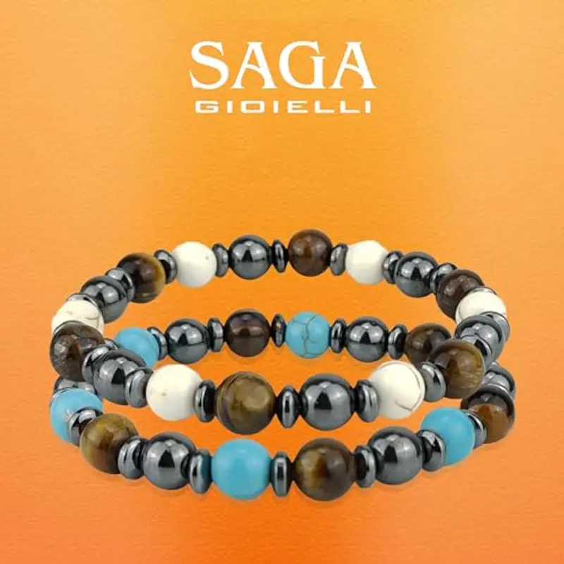 SAGA GIOIELLI Bracciali Uomo Nero 1285668 miniatura 3